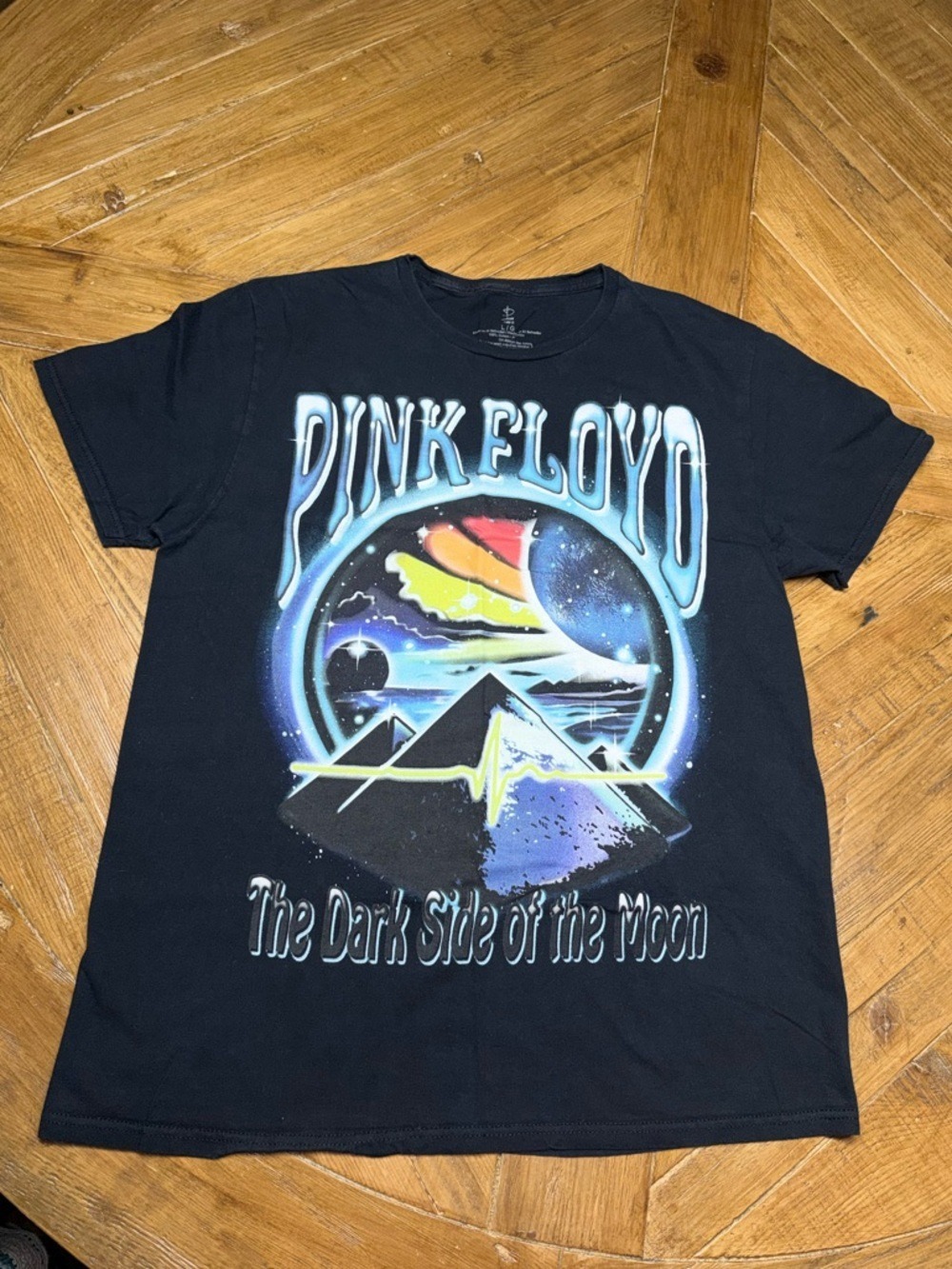 Lucky Brand Pink Floyd Dark Side of the Moon Tee - Black - Size Large